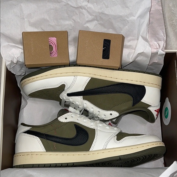Jordan Other - Travis Scott X Nike Air Jordan 1 Retro Low ‘Reverse Olive’ | Size 8.5 Men